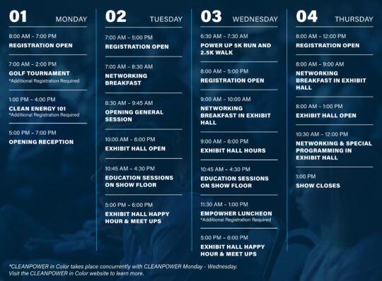 CLEANPOWER 2026 Schedule