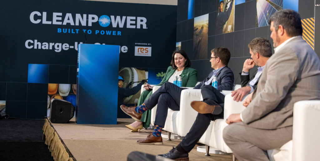 Stephanie Smith moderates a panel at CLEANPOWER 2025