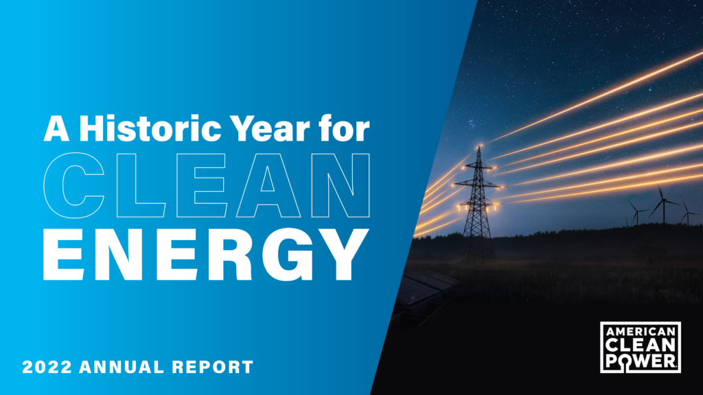 Cover Photo for ACP's 2022 Annual Report: A Historic Year for Clean Energy.