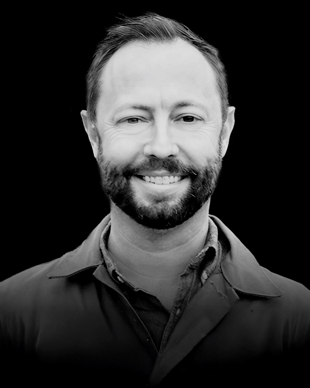 black and white headshot of bo downen