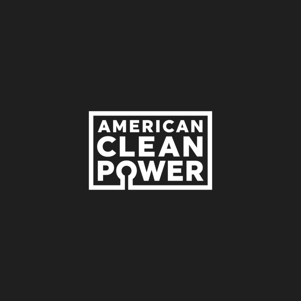 White American Clean Power Logo on a Black Background.