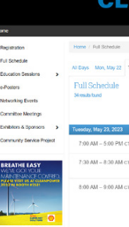 A screenshot of an online agenda ad from ACP's CLEANPOWER conference.