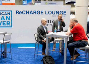 The ReCharge Lounge at ACP's CLEANPOWER Conference.