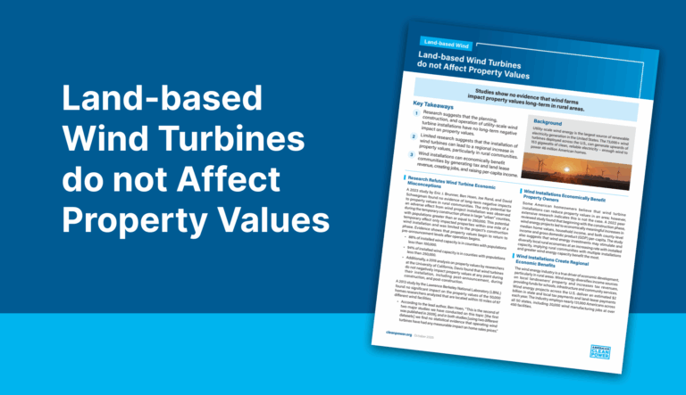Land based Wind & Property Values fact sheet